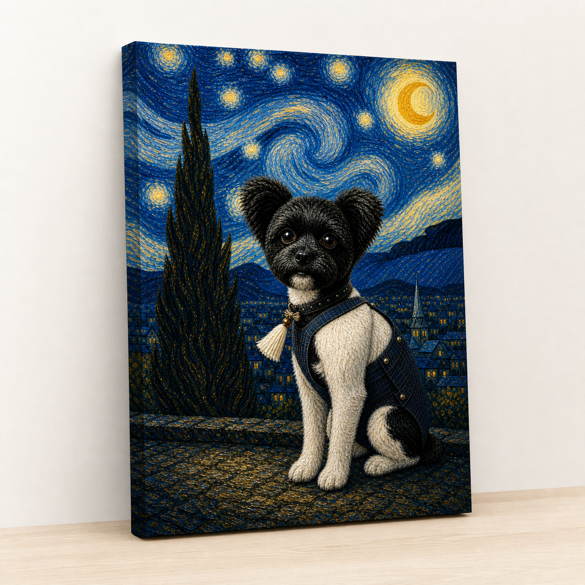 Custom Pet Canvas Masterpiece Journey gallery wrapped canvas with solid wood inner frame