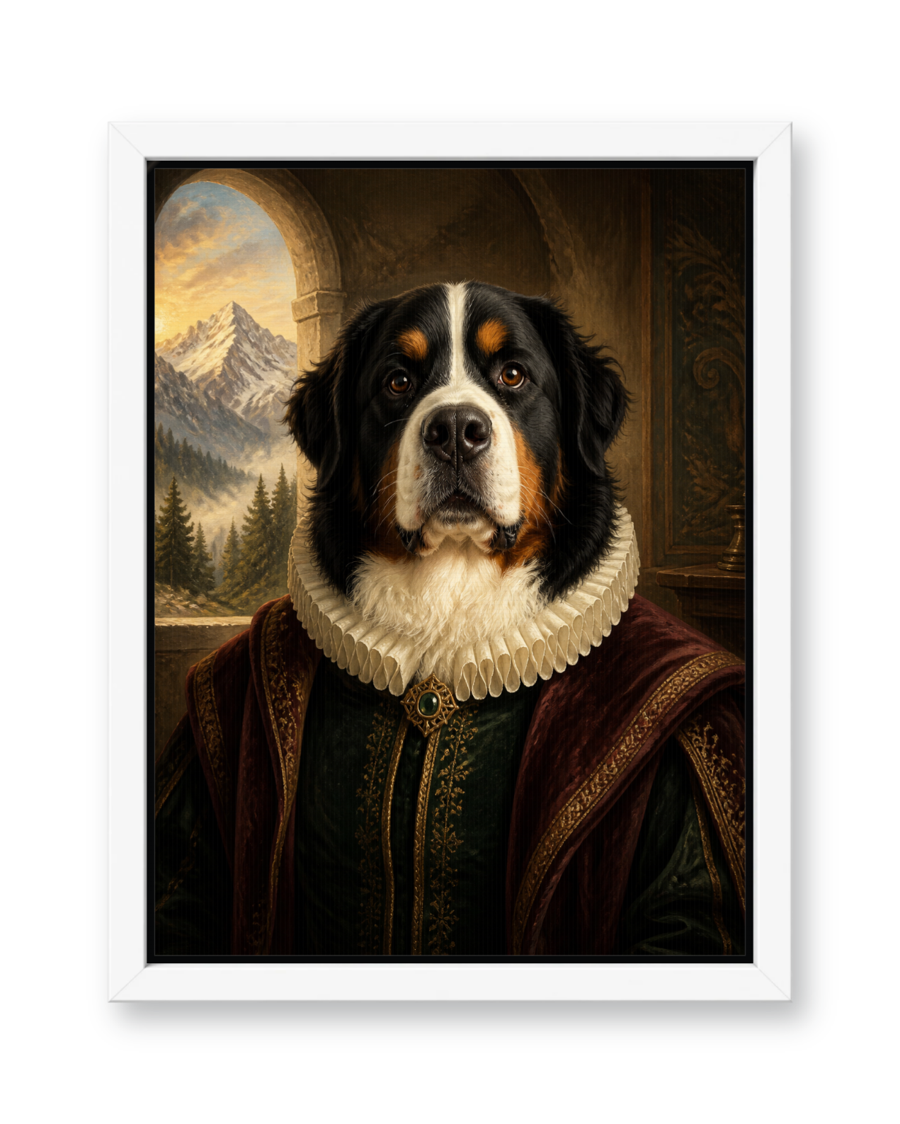 The Alpine Sovereign Custom Pet Canvas - White Frame