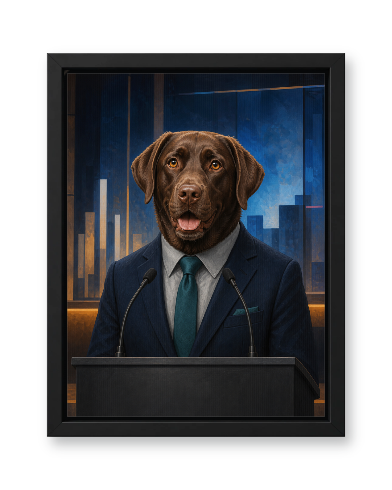 The Civic Visionary Custom Pet Canvas - Black Frame