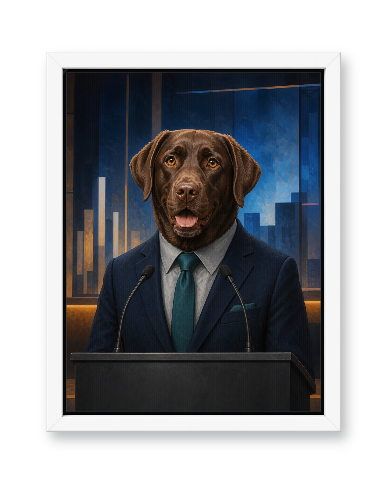 The Civic Visionary Custom Pet Canvas - White Frame