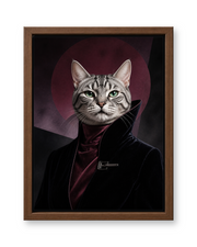 The Nightfall Icon Custom Pet Canvas - Walnut Frame
