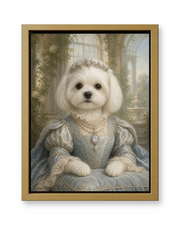The Pearl Duchess Custom Pet Canvas - Gold Frame