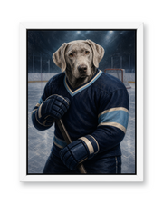 The Rinkside Captain Custom Pet Canvas - White Frame