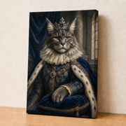 The Sapphire Sovereign Custom Pet Canvas - Gallery Wrapped - No Frame