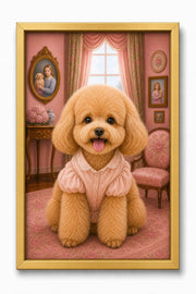 Blush Parlor Custom Pet Canvas - Gold Frame