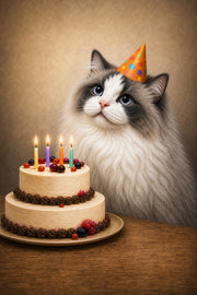Custom Pet Canvas - Cozy Pet Room - Birthday Corner - No Frame