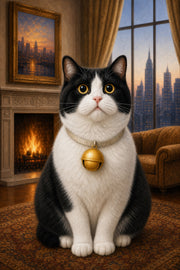 Custom Pet Canvas - Cozy Pet Room - Fireside Window - No Frame