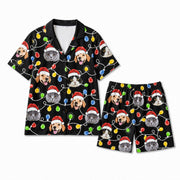 Custom short sleeve pajamas - Holiday Lights