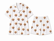 Custom short sleeve pajamas - Ivory Pup