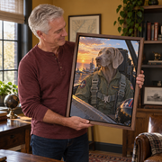 The Ace Pilot Custom Pet Canvas — lifestyle product display