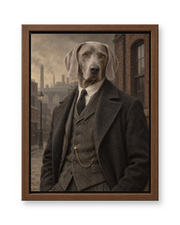 The Birmingham Boss Custom Pet Canvas — walnut frame