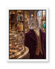 The Chocolatier Custom Pet Canvas — white frame