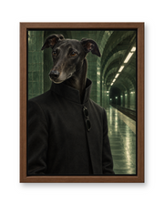 The Chosen One Custom Pet Canvas — walnut frame