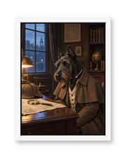 The Detective Custom Pet Canvas — white frame