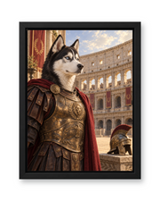 The Gladiator Custom Pet Canvas — black frame