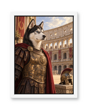 The Gladiator Custom Pet Canvas — white frame