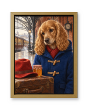 The Marmalade Traveler Custom Pet Canvas — gold frame