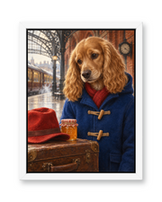 The Marmalade Traveler Custom Pet Canvas — white frame