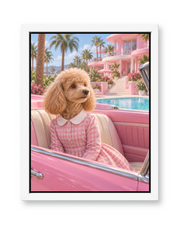 The Pink Icon Custom Pet Canvas — white frame