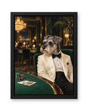The Secret Agent Custom Pet Canvas — black frame