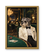 The Secret Agent Custom Pet Canvas — gold frame