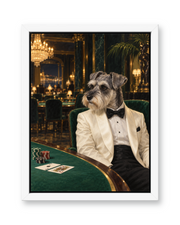 The Secret Agent Custom Pet Canvas — white frame