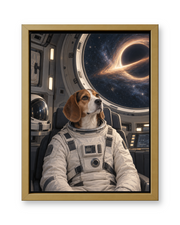 The Star Voyager Custom Pet Canvas — gold frame