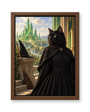 The Wicked Witch Custom Pet Canvas — walnut frame