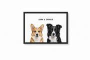 Custom Pet Portrait - 2 Pets