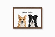 Custom Pet Portrait - 2 Pets