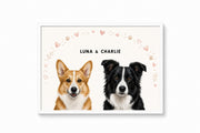 Custom Pet Portrait - 2 Pets