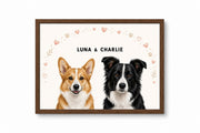 Custom Pet Portrait - 2 Pets