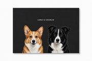 Custom Pet Portrait - 2 Pets