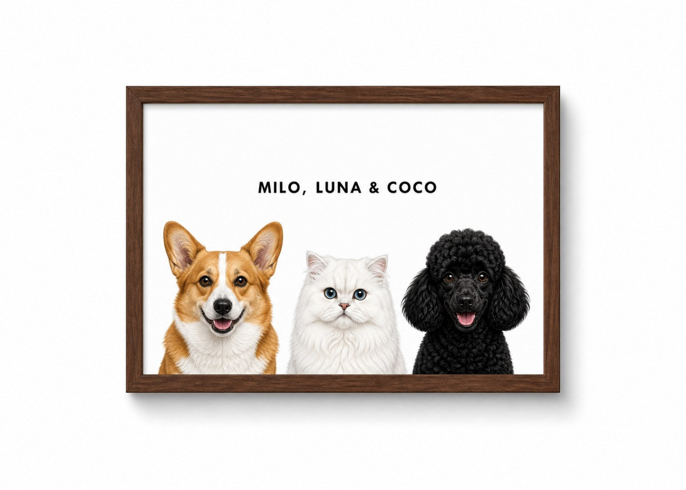 Custom Pet Portrait - 3 Pets