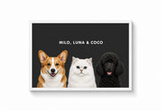 Custom Pet Portrait - 3 Pets