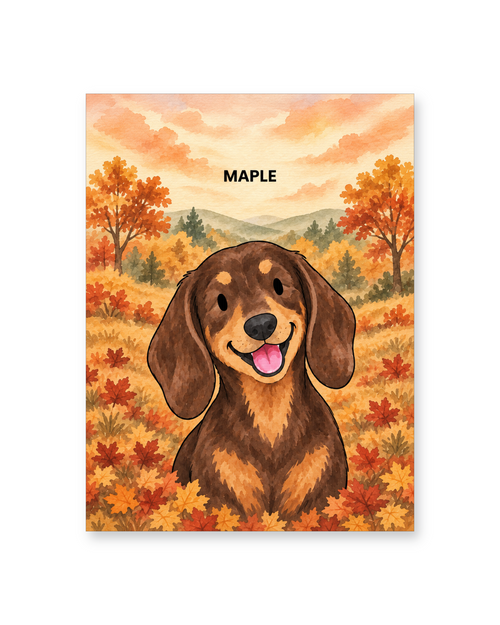 Autumn Woodland Watercolor Custom Art Print — unframed Art Print