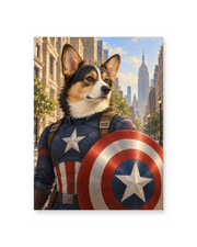 Captain Pawmerica Custom Art Print — no frame