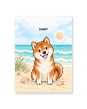 Seaside Breeze Watercolor Custom Art Print — unframed Art Print