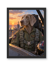 The Ace Pilot Custom Art Print — black frame