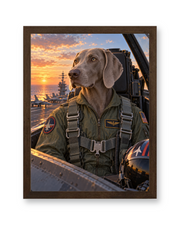 The Ace Pilot Custom Art Print — walnut frame