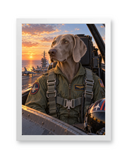The Ace Pilot Custom Art Print — white frame