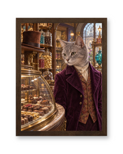 The Chocolatier Custom Art Print — walnut frame