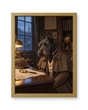 The Detective Custom Art Print — gold frame