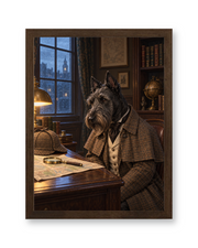 The Detective Custom Art Print — walnut frame