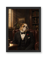 The Dogfather Custom Art Print — black frame