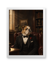 The Dogfather Custom Art Print — white frame