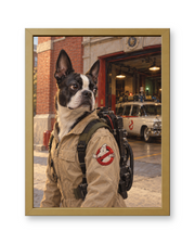 The Ghost Hunter Custom Art Print — gold frame