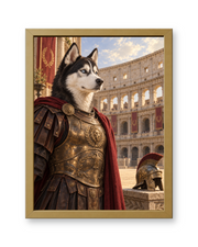 The Gladiator Custom Art Print — gold frame