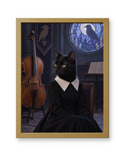 The Gothic Girl Custom Art Print — gold frame