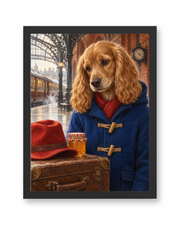 The Marmalade Traveler Custom Art Print — black frame